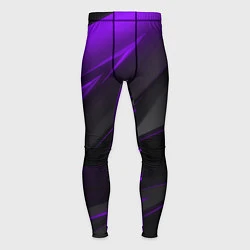 Тайтсы мужские Geometry Черный и фиолетовый, цвет: 3D-принт