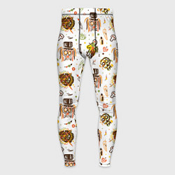 Мужские тайтсы Череп с волосами