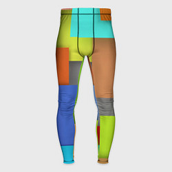 Тайтсы мужские Разноцветные кубы, цвет: 3D-принт