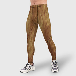 Тайтсы мужские Деревянная текстура, цвет: 3D-принт — фото 2
