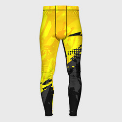 Мужские тайтсы Black and yellow