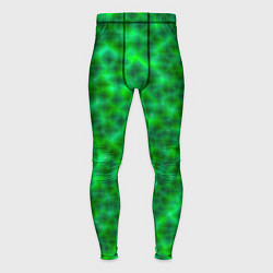 Тайтсы мужские Абстрактные зелёные волны - текстура, цвет: 3D-принт