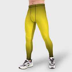 Тайтсы мужские Желтый градиент, цвет: 3D-принт — фото 2