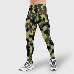 Тайтсы мужские Военный камуфляж, цвет: 3D-принт — фото 2