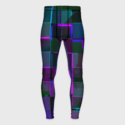 Тайтсы мужские Неоновые линии и кубы, цвет: 3D-принт