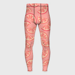 Тайтсы мужские Цитрусовые дольки - розовый паттерн, цвет: 3D-принт