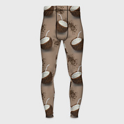 Тайтсы мужские Кокос и шоколад - паттерн, цвет: 3D-принт