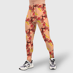 Тайтсы мужские Абстрактный винтажный растительный орнамент, цвет: 3D-принт — фото 2