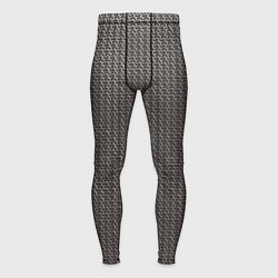 Тайтсы мужские Кольчуга серая, цвет: 3D-принт