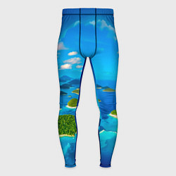 Тайтсы мужские Другой волшебный мир за ледяной стеной, цвет: 3D-принт