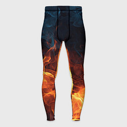 Мужские тайтсы Fire black background