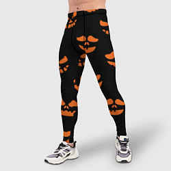 Тайтсы мужские Рожицы тыквы, цвет: 3D-принт — фото 2
