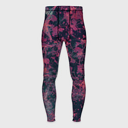 Тайтсы мужские Абстракция - аметистовый ирис, цвет: 3D-принт