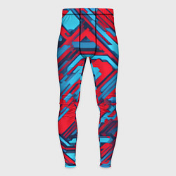 Мужские тайтсы Киберпанк полосы красные и синие