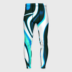 Тайтсы мужские Абстракция искажение белое с зелёным, цвет: 3D-принт