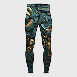 Тайтсы мужские Асимметричный узор в египетском стиле, цвет: 3D-принт