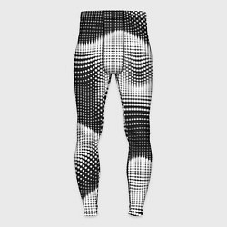 Тайтсы мужские Чёрно белый точечный абстрактный фон, цвет: 3D-принт