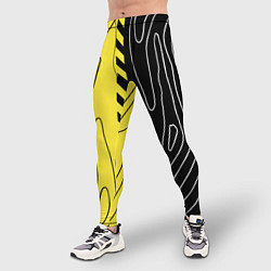 Тайтсы мужские Яркие линии в темноте, цвет: 3D-принт — фото 2