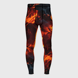 Тайтсы мужские Fire black style, цвет: 3D-принт