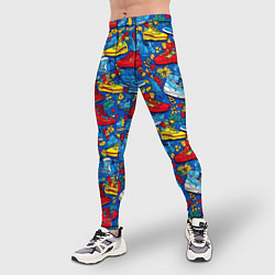 Тайтсы мужские Старые кроссовки, цвет: 3D-принт — фото 2