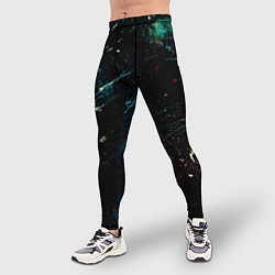 Тайтсы мужские Царапины и краска, цвет: 3D-принт — фото 2