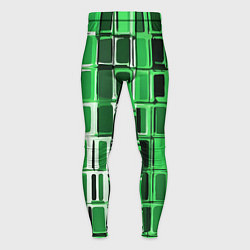 Тайтсы мужские Зелёные прямоугольники, цвет: 3D-принт