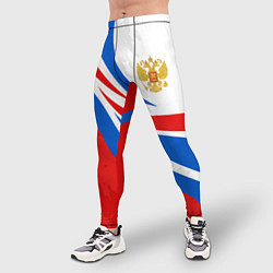 Тайтсы мужские Россия - спортивная униформа, цвет: 3D-принт — фото 2