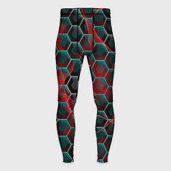 Тайтсы мужские Нано шестиугольник, цвет: 3D-принт