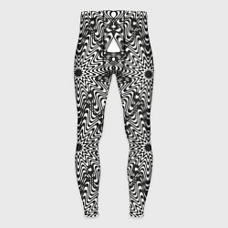 Тайтсы мужские Черные линии, цвет: 3D-принт