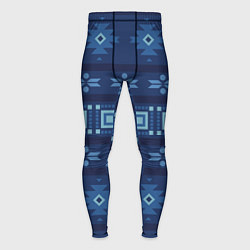 Мужские тайтсы Blue tribal geometric