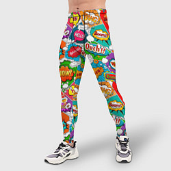 Тайтсы мужские Bang Boom Ouch pop art pattern, цвет: 3D-принт — фото 2