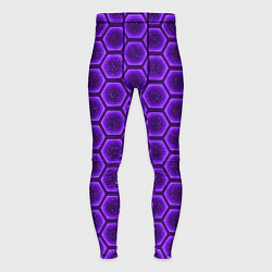Тайтсы мужские Энергетический щит - фиолетовый, цвет: 3D-принт
