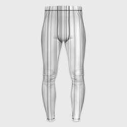 Тайтсы мужские Полосатая рябь белый, цвет: 3D-принт