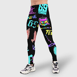 Тайтсы мужские 6ix9ine logo rap bend, цвет: 3D-принт — фото 2