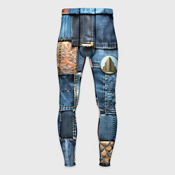 Тайтсы мужские Значок архитектора на джинсах, цвет: 3D-принт