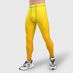 Тайтсы мужские Градиент насыщенный жёлтый, цвет: 3D-принт — фото 2