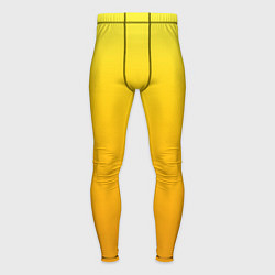 Тайтсы мужские Градиент насыщенный жёлтый, цвет: 3D-принт