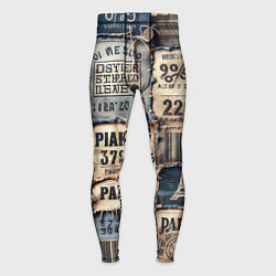 Тайтсы мужские Пэчворк джинсы из Парижа, цвет: 3D-принт