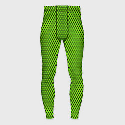 Мужские тайтсы Кислотный зелёный имитация сетки