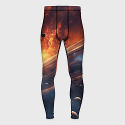 Тайтсы мужские Млечный путь космос, цвет: 3D-принт
