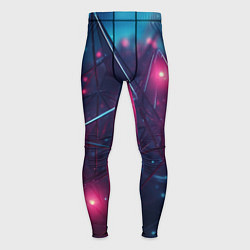 Тайтсы мужские Конструкция с ярким свечением, цвет: 3D-принт