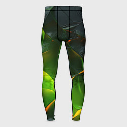 Тайтсы мужские Зеленая абстрактная неоновая текстура, цвет: 3D-принт