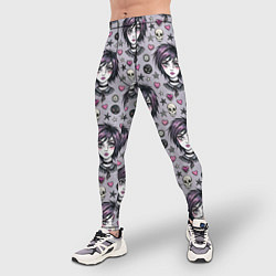 Тайтсы мужские Эмо-стиль нулевых, цвет: 3D-принт — фото 2