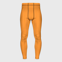 Тайтсы мужские Оранжевый в тонкую полоску, цвет: 3D-принт