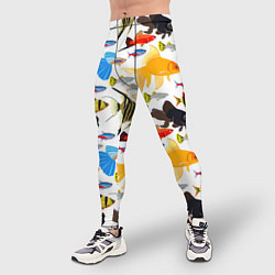 Тайтсы мужские Аквариумные рыбки паттерн, цвет: 3D-принт — фото 2