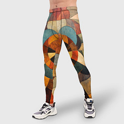 Тайтсы мужские Винтажная мозайка, цвет: 3D-принт — фото 2