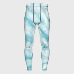 Тайтсы мужские Голубой тай дай, цвет: 3D-принт