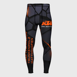 Тайтсы мужские KTM - плиты с эффектом свечения, цвет: 3D-принт