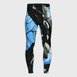 Тайтсы мужские Чёрные линии на чёрно-синем фоне, цвет: 3D-принт