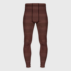 Тайтсы мужские Тёмный красно-коричневый полосатый, цвет: 3D-принт